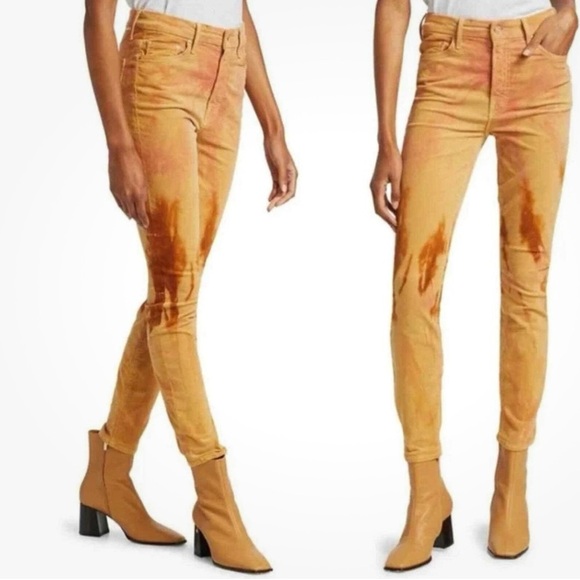 MOTHER Looker High-Rise Tie-Dye
Corduroy Skinny Jeans Size 30 - Picture 2 of 5